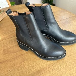 Madewell Leather Heeled Moto Boot Size 8